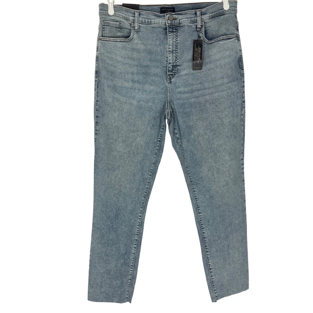 Banana Republic Women High Rise Slim Vintage Stretch Jeans Light Wash 34/18 NWT